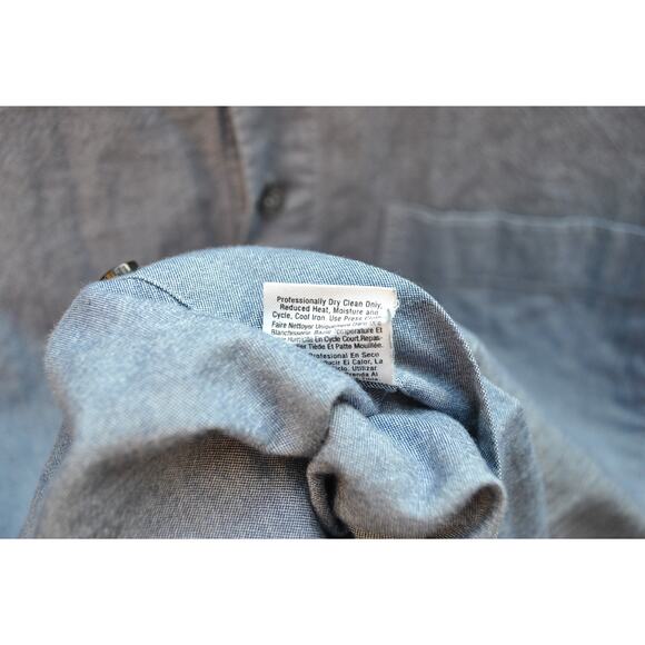 Donna Karan New York Blue Button-Up Shirt – Size Large 16.5 - Picture 3 of 3